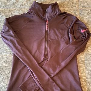 Purple Nike quarter zip pull over